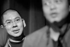 Tsai Ming-Liang com o actor Lee Kang Sheng no 12Âº Curtas Vila do Conde - Festival Internacional de Cinema, 2005